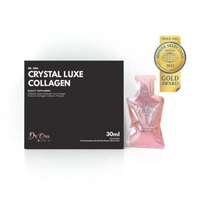 DR ORA Crystal Luxe 6500mg Red Snapper Marine Collagen Drink Berries Sachets (Awarded Gold Quality by Monde Selection 2021) 30ml x 20s