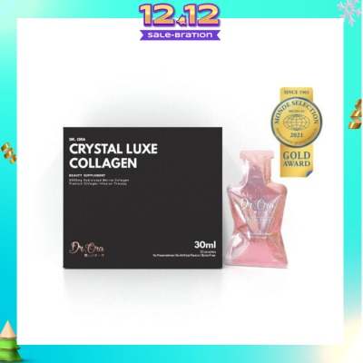 DR ORA Crystal Luxe 6500mg Red Snapper Marine Collagen Drink Berries Sachets (Awarded Gold Quality by Monde Selection 2021) 30ml x 20s