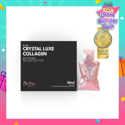 DR ORA Crystal Luxe 6500mg Red Snapper Marine Collagen Drink Berries Sachets (Awarded Gold Quality by Monde Selection 2021) 30ml x 20s (Expiry: Jan`2026)
