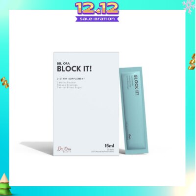 DR ORA Block It! Diabetic Friendly Carb Blocker (Calorie Blocker, Reduce Cravings, Prevents Food Coma) Sachets, 15ml X 15s