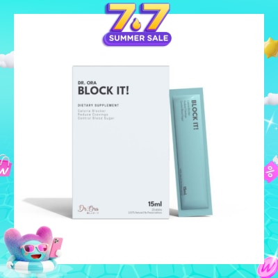 DR ORA - Block It! Diabetic Friendly Carb Blocker (Calorie Blocker, Reduce Cravings, Prevents Food Coma) Sachets, 15ml X 15s