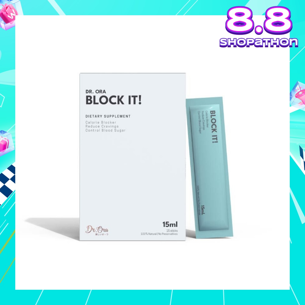 Block It! Diabetic Friendly Carb Blocker (Calorie Blocker, Reduce Cravings, Prevents Food Coma) Sachets, 15ml X 5s