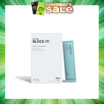 DR ORA - Block It! Diabetic Friendly Carb Blocker (Calorie Blocker, Reduce Cravings, Prevents Food Coma) Sachets, 15ml X 15s