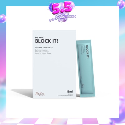 DR ORA - Block It! Diabetic Friendly Carb Blocker (Calorie Blocker, Reduce Cravings, Prevents Food Coma) Sachets, 15ml X 15s