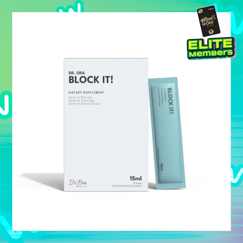 Block It! Diabetic Friendly Carb Blocker (Calorie Blocker, Reduce Cravings, Prevents Food Coma) Sachets, 15ml X 15s