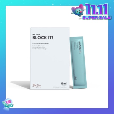 DR ORA Block It! Diabetic Friendly Carb Blocker (Calorie Blocker, Reduce Cravings, Prevents Food Coma) Sachets, 15ml X 15s