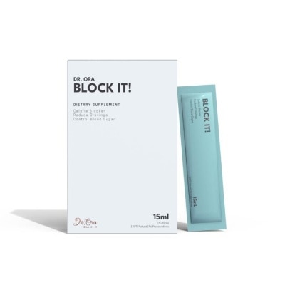 DR ORA Block It! Diabetic Friendly Carb Blocker (Calorie Blocker, Reduce Cravings, Prevents Food Coma) Sachets, 5ml X 15s