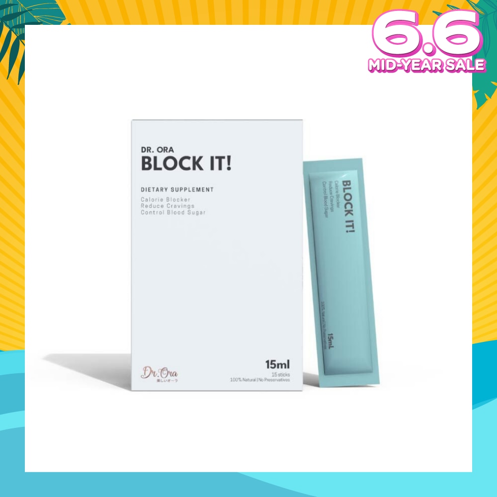 Block It! Diabetic Friendly Carb Blocker (Calorie Blocker, Reduce Cravings, Prevents Food Coma) Sachets, 15ml X 5s