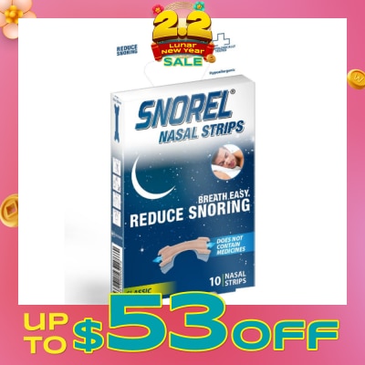 SNOREL Nasal Strip (Reduce Snoring) 10s