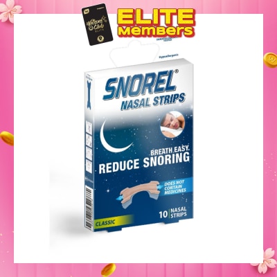 SNOREL Nasal Strip (Reduce Snoring) 10s
