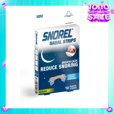 SNOREL Nasal Strip (Reduce Snoring) 10s