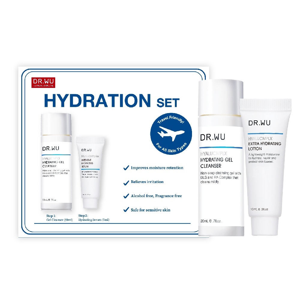 Hydrating System Trial Pack consists Gel Cleanser 50ml + Lotion 5ml