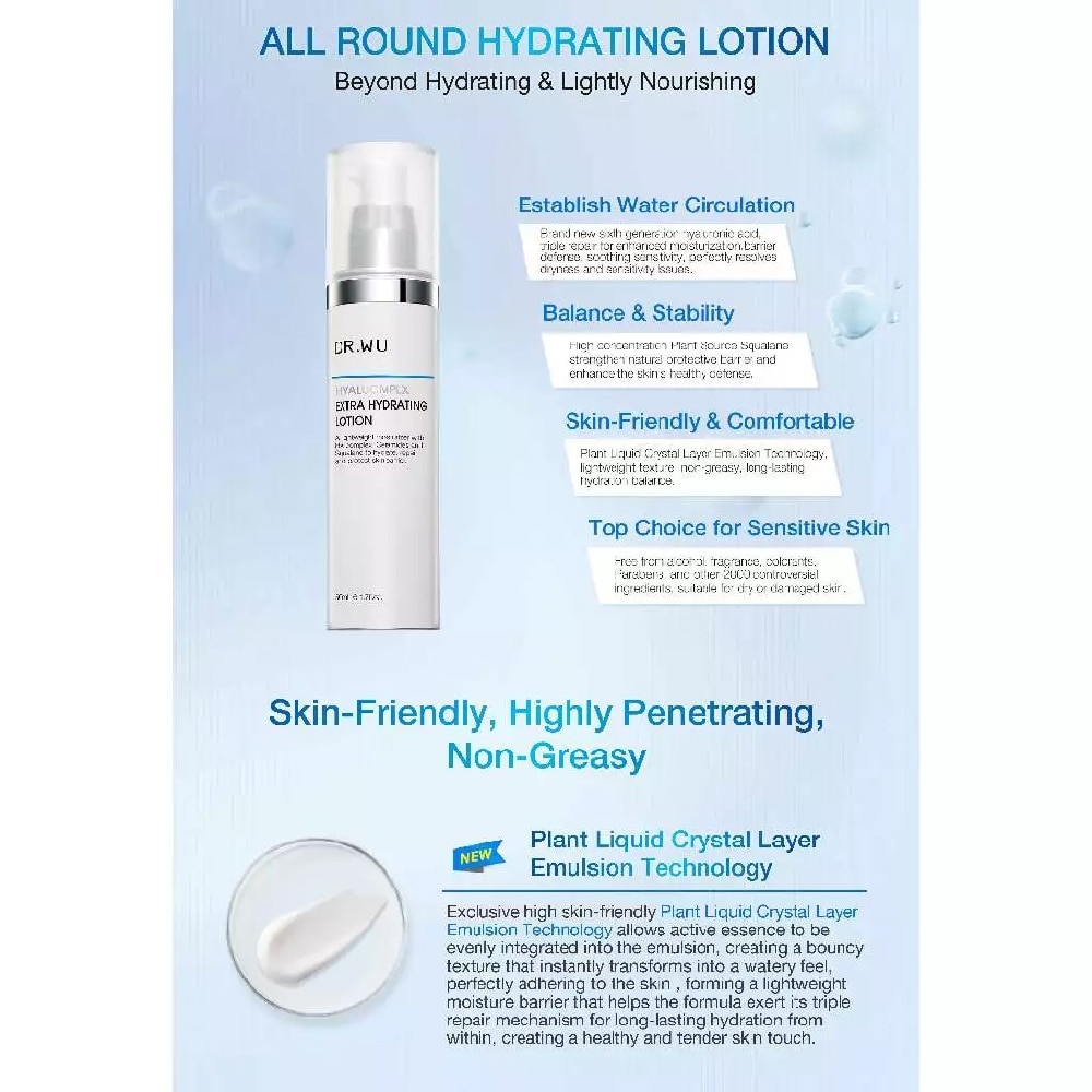 Hydrating System Trial Pack consists Gel Cleanser 50ml + Lotion 5ml