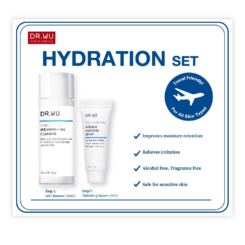 Hydrating System Trial Pack consists Gel Cleanser 50ml + Lotion 5ml