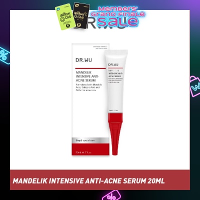 DR. WU Mandelik Intensive Anti Acne Serum (Effectively Prevents Acne And Unclogs Pores) 20ml (Expiry: Jul`2026)
