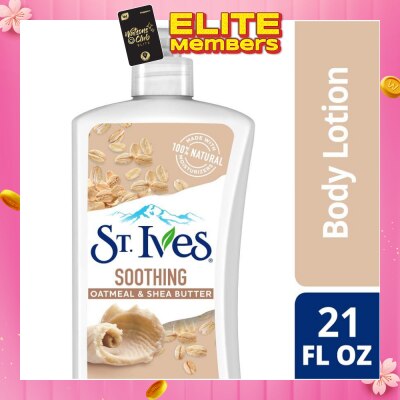 ST IVES Soothing Lotion (Oatmeal And Shea Butter Body Lotion), Non Greasy Lotion Absorbs Quickly To Comfort Dry Skin 621ml