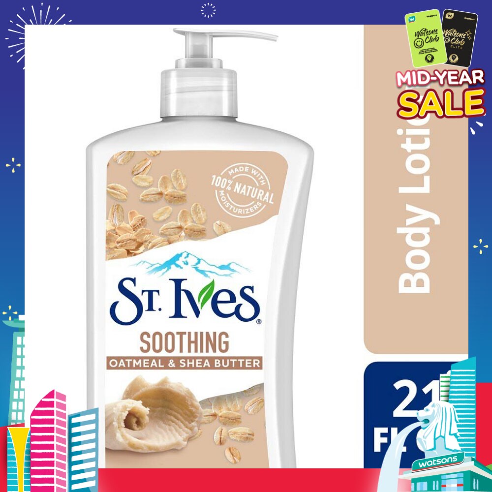 Soothing Lotion (Oatmeal And Shea Butter Body Lotion), Non Greasy Lotion Absorbs Quickly To Comfort Dry Skin 621ml