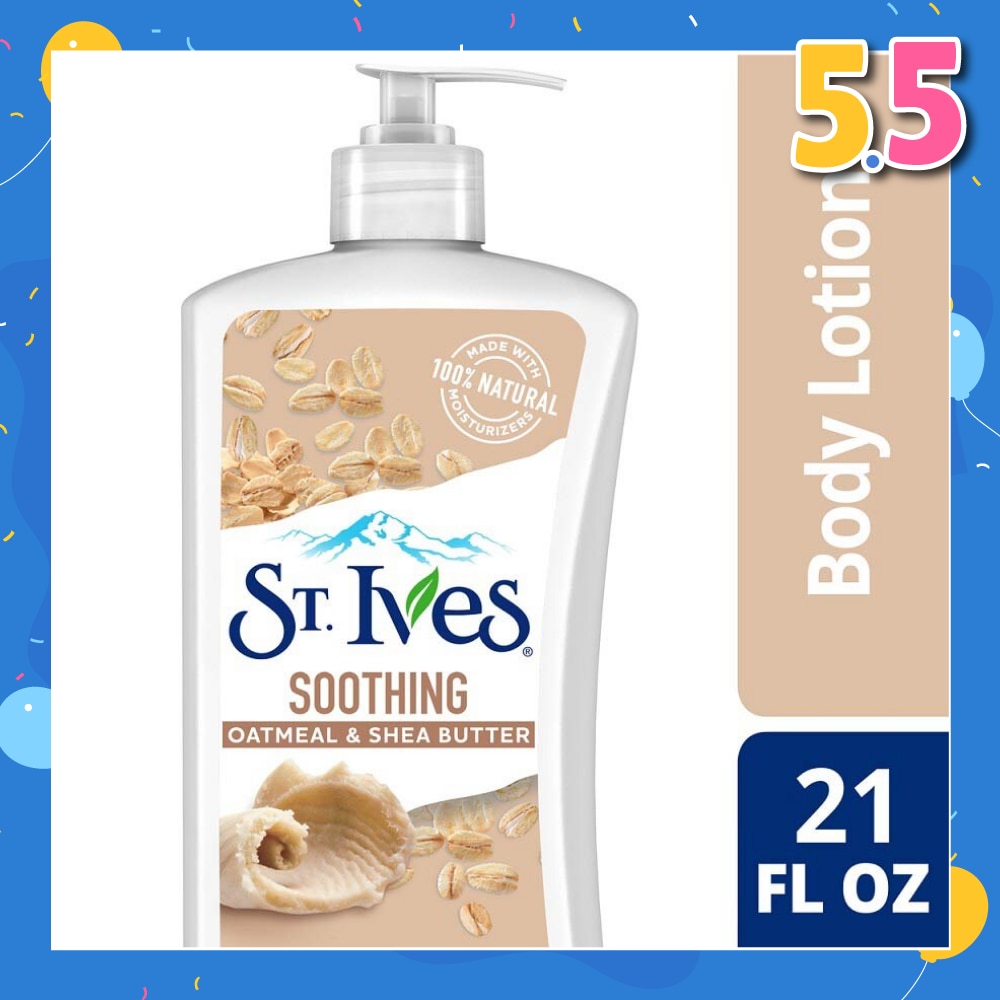 Soothing Lotion (Oatmeal And Shea Butter Body Lotion), Non Greasy Lotion Absorbs Quickly To Comfort Dry Skin 621ml