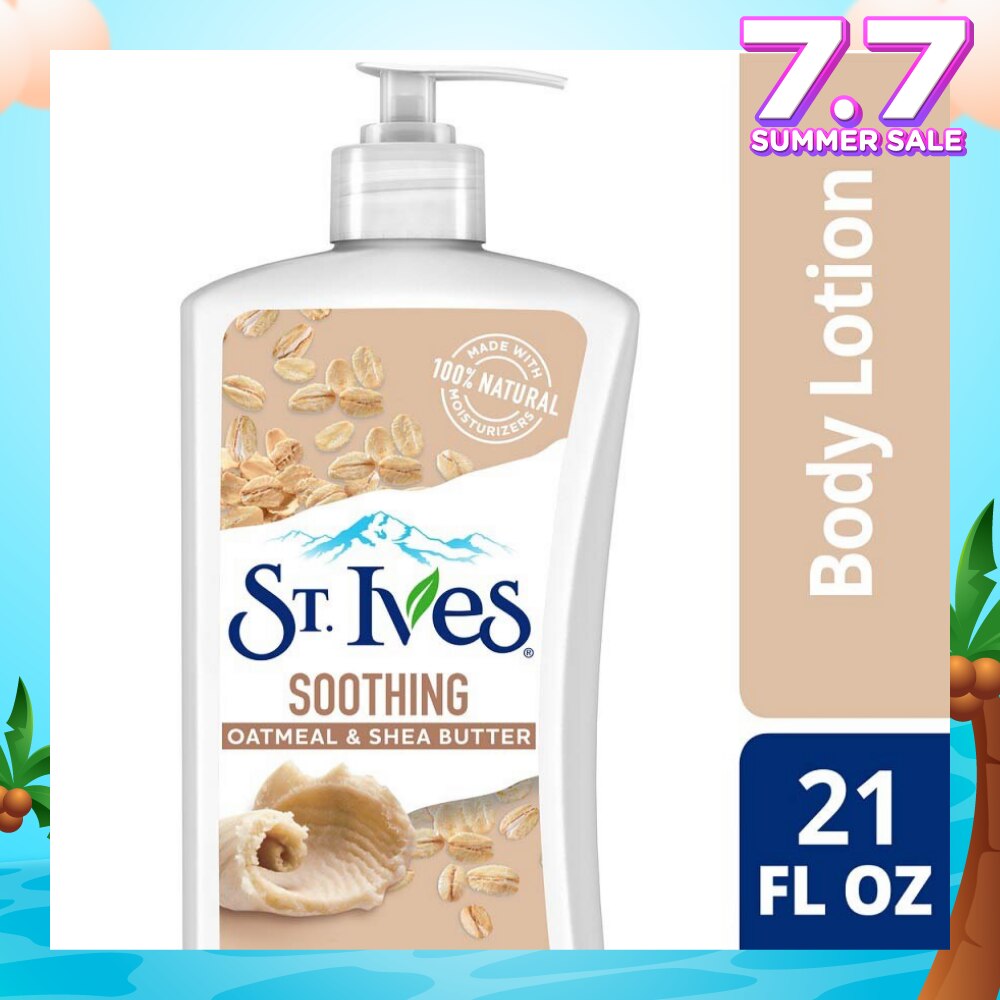 Soothing Lotion (Oatmeal And Shea Butter Body Lotion), Non Greasy Lotion Absorbs Quickly To Comfort Dry Skin 621ml