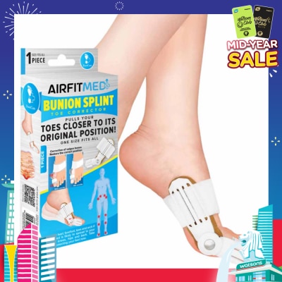 AIRFIT MEDI Bunion Splint Toe Corrector (To Pulls Your Toe Closer To The Original Position) 1s
