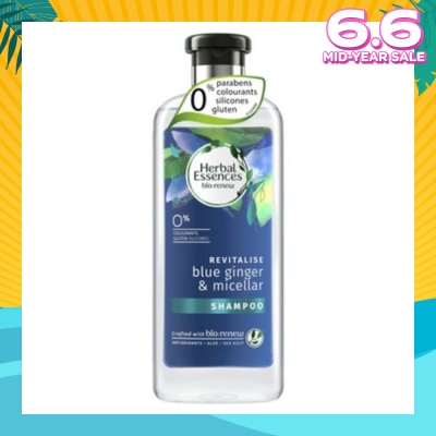 HERBAL ESSENCES bio:renew Revitalise Blue Ginger & Micellar Shampoo 400 ml 