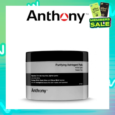 ANTHONY Purifying Astringent Pads (For All Skin Type) 60s