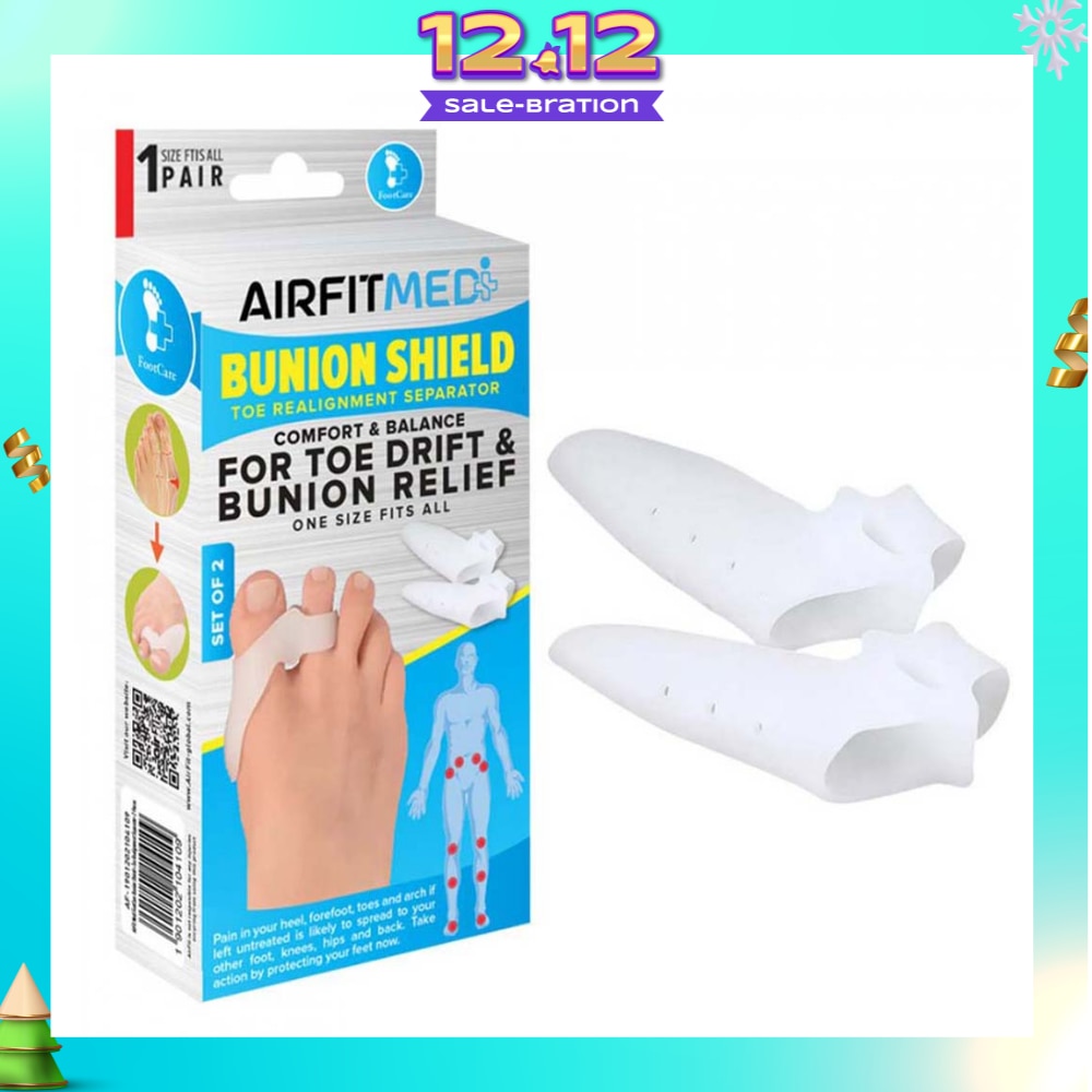 Realignment Separator Bunion Shield Toe Set (For Toe Drift & Bunion Relief) 1s