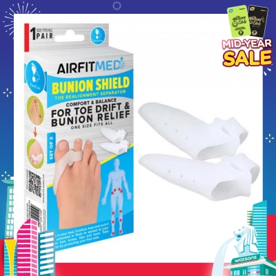 AIRFIT MEDI Realignment Separator Bunion Shield Toe Set (For Toe Drift & Bunion Relief) 1s