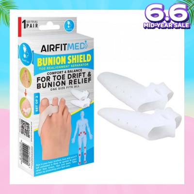 AIRFIT MEDI Realignment Separator Bunion Shield Toe Set (For Toe Drift & Bunion Relief) 1s