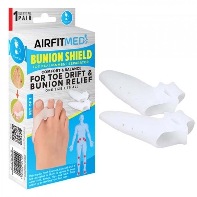 AIRFIT MEDI Realignment Separator Bunion Shield Toe Set (For Toe Drift & Bunion Relief) 1s