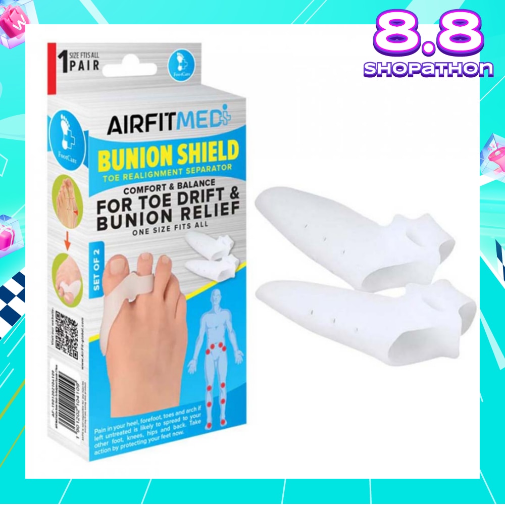 Realignment Separator Bunion Shield Toe Set (For Toe Drift & Bunion Relief) 1s