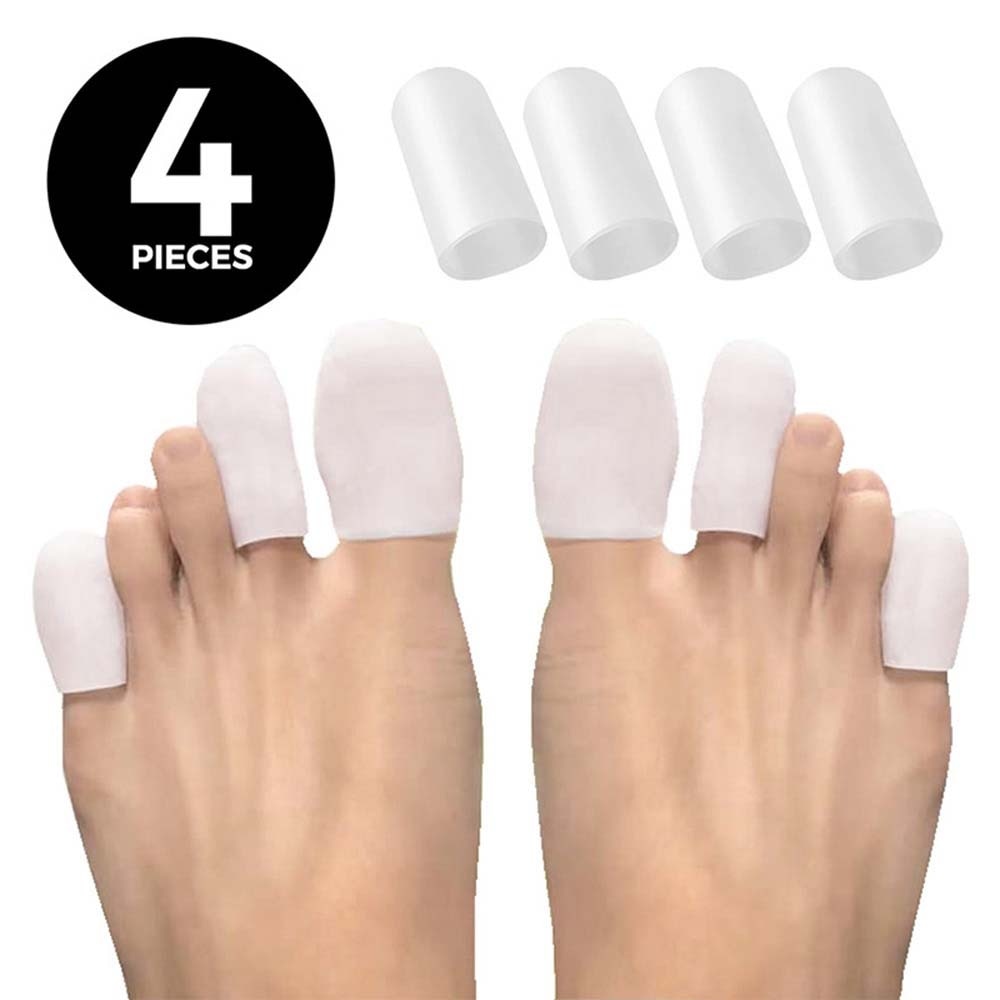 Anti-Chafing Soft Gel Toe Guard Cap (To Prevents Blisters, Corns, Calluses & Bunions) 4s