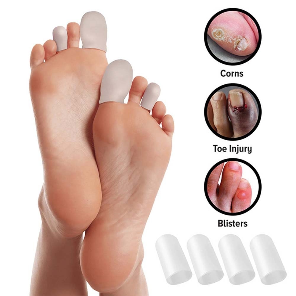 Anti-Chafing Soft Gel Toe Guard Cap (To Prevents Blisters, Corns, Calluses & Bunions) 4s