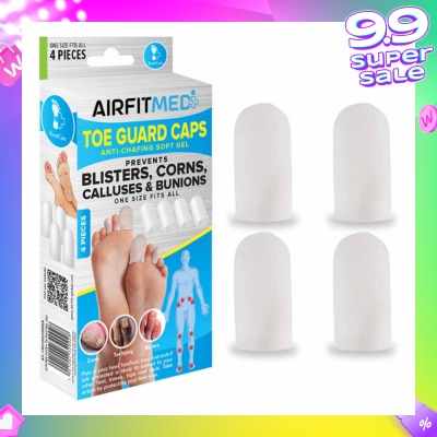 AIRFIT MEDI Anti-Chafing Soft Gel Toe Guard Cap (To Prevents Blisters, Corns, Calluses & Bunions) 4s