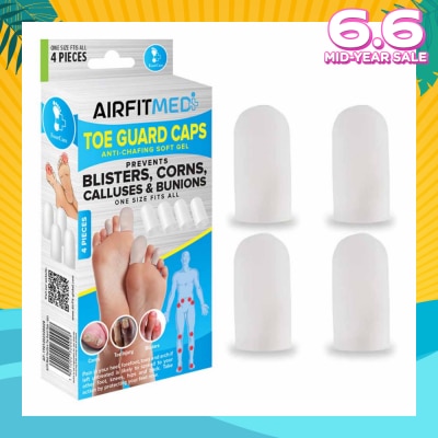 AIRFIT MEDI Anti-Chafing Soft Gel Toe Guard Cap (To Prevents Blisters, Corns, Calluses & Bunions) 4s