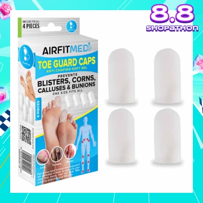 AIRFIT MEDI Anti-Chafing Soft Gel Toe Guard Cap (To Prevents Blisters, Corns, Calluses & Bunions) 4s