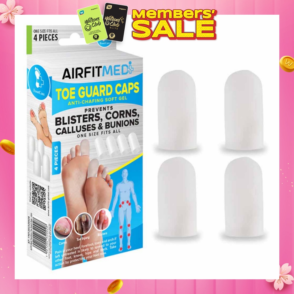 Anti-Chafing Soft Gel Toe Guard Cap (To Prevents Blisters, Corns, Calluses & Bunions) 4s
