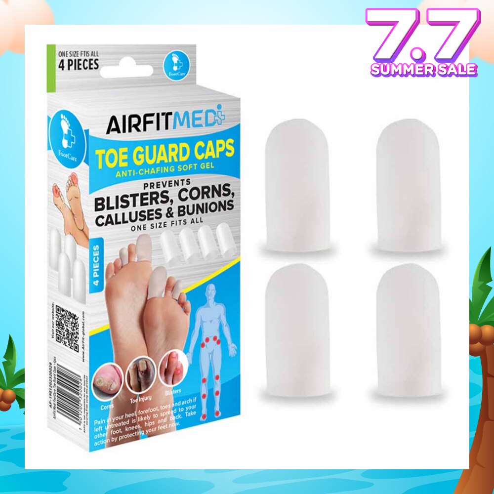 Anti-Chafing Soft Gel Toe Guard Cap (To Prevents Blisters, Corns, Calluses & Bunions) 4s
