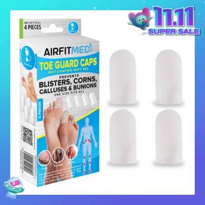AIRFIT MEDI Anti-Chafing Soft Gel Toe Guard Cap (To Prevents Blisters, Corns, Calluses & Bunions) 4s