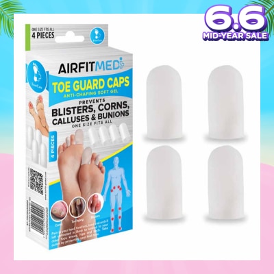 AIRFIT MEDI Anti-Chafing Soft Gel Toe Guard Cap (To Prevents Blisters, Corns, Calluses & Bunions) 4s