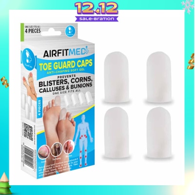 AIRFIT MEDI Anti-Chafing Soft Gel Toe Guard Cap (To Prevents Blisters, Corns, Calluses & Bunions) 4s