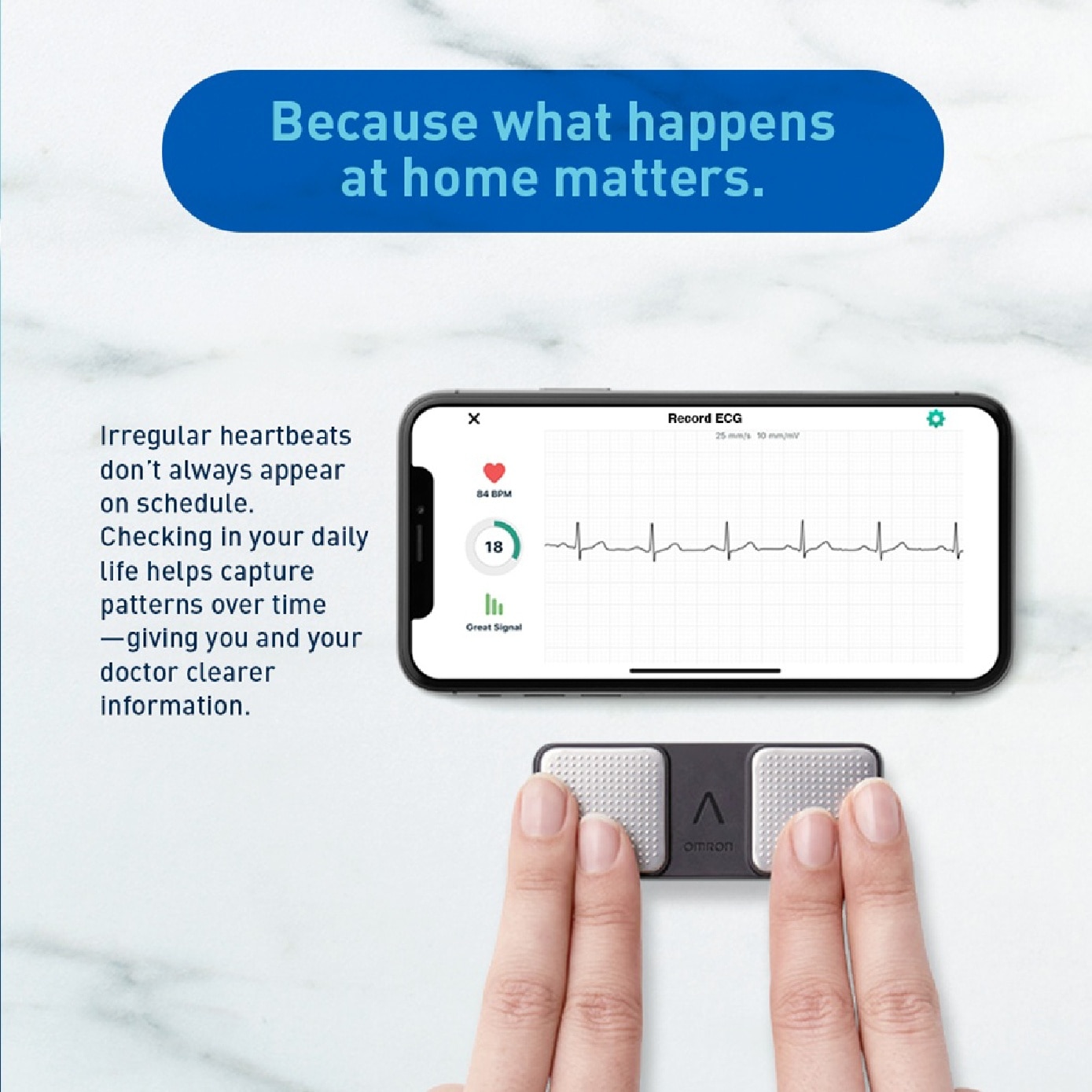 Portable ECG Heart Rate Monitor HCG-8011B 1s image