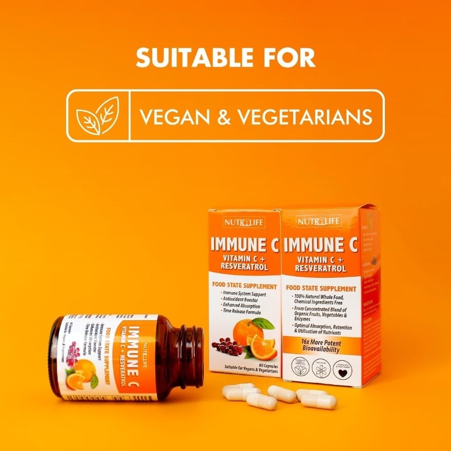 Immune C Vitamin C + Resveratrol 60 Caps