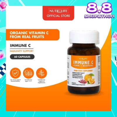 NUTRILIFE Immune C Vitamin C + Resveratrol 60 Caps