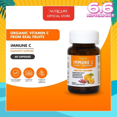 NUTRILIFE Immune C Vitamin C + Resveratrol 60 Caps