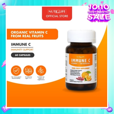 NUTRILIFE Immune C Vitamin C + Resveratrol 60 Caps