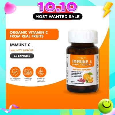 NUTRILIFE Immune C Vitamin C + Resveratrol 60 Caps image