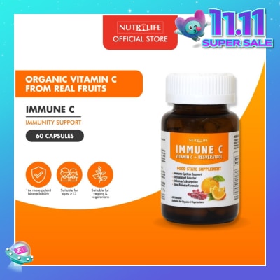 NUTRILIFE Immune C Vitamin C + Resveratrol 60 Caps