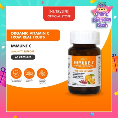 NUTRILIFE Immune C Vitamin C + Resveratrol 60 Caps