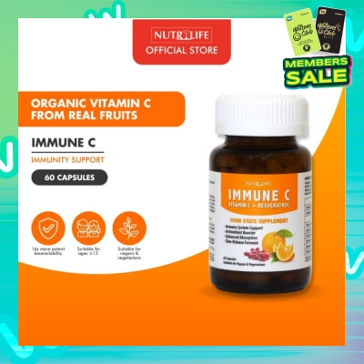 NUTRILIFE Immune C Vitamin C + Resveratrol 60 Caps